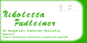 nikoletta pudleiner business card